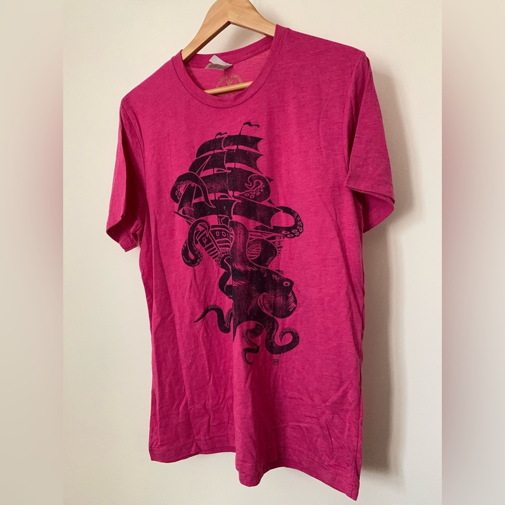 Screen Printed Ship & Octopus T-shirt
